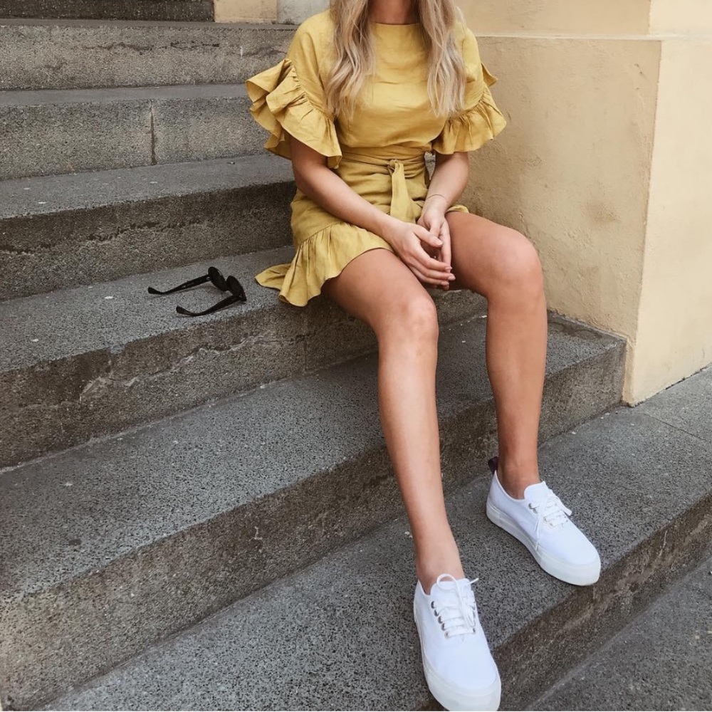 Mustard yellow adorable dress